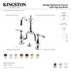 image:imageKingston Brass KS7971TAL 4 34 in Spout Reach Bridge Lavatory Faucet with Brass Pop Up Polished ChromePolished Brass