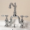 image:imageKingston Brass KS7971TAL 4 34 in Spout Reach Bridge Lavatory Faucet with Brass Pop Up Polished ChromePolished Chrome