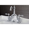 image:imageKingston Brass KS7971TAL 4 34 in Spout Reach Bridge Lavatory Faucet with Brass Pop Up Polished ChromePolished Chrome