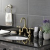 image:imageKingston Brass KS7995TAL Tudor Bridge Bathroom Faucet Oil Rubbed BronzeBrushed Brass