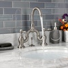 image:imageKingston Brass KS7995TAL Tudor Bridge Bathroom Faucet Oil Rubbed BronzeBrushed Nickel