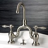 image:imageKingston Brass KS7995TAL Tudor Bridge Bathroom Faucet Oil Rubbed BronzeBrushed Nickel