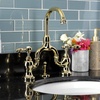 image:imageKingston Brass KS7995TAL Tudor Bridge Bathroom Faucet Oil Rubbed BronzePolished Brass