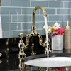 image:imageKingston Brass KS7995TAL Tudor Bridge Bathroom Faucet Oil Rubbed BronzePolished Brass