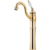 image:imageKingston Brass KB3422PL Victorian Vessel Sink Faucet with Handle and 4Inch Plate PolishedPolished Brass
