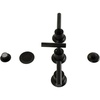 image:imageKingston Brass KB6327CML Manhattan ThreeHandle Bidet Faucet Brushed BrassMatte Black