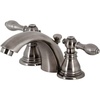 image:imageKingston Brass KB958ACL American Classic MiniWidespread Bathroom Faucet with Plastic PopUp Brushed NickelBlack Stainless
