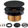 image:imageKingston Brass KBU2000 Eugene TipToe Tub Drain Conversion Kit Matte Black 275 x 294 x 231
