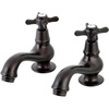 image:imageKingston Brass KS1101BEX Basin Tap Faucet with Cross Handle Polished ChromeOil Rubbed Bronze