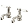 image:imageKingston Brass KS1101BPL Basin Tap Faucet with Lever Handle Polished ChromeBrushed Nickel