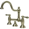 image:imageKingston Brass KS3912AL Restoration Widespread Lavatory Faucet with Metal lever handle Polished BrassBrushed Nickel