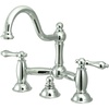 image:imageKingston Brass KS3912AL Restoration Widespread Lavatory Faucet with Metal lever handle Polished BrassPolished Chrome