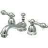 image:imageKingston Brass KS3952AL Restoration Mini Widespread Lavatory Faucet with Metal lever handle Polished Brass 4Inch Adjustable CenterPolished Chrome