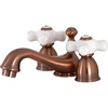 image:imageKingston Brass KS3955PL Restoration Mini Widespread Lavatory Faucet with Porcelain Lever Handle Oil Rubbed BronzeAntique Copper