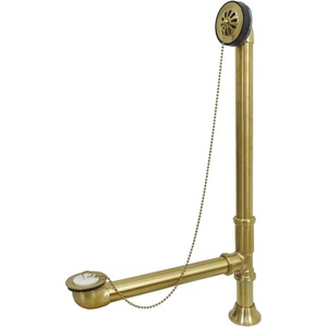 image:imageKingston Brass CC2093 Clawfoot Tub Waste amp Overflow Drain 20 Gauge Antique BrassBrushed Brass