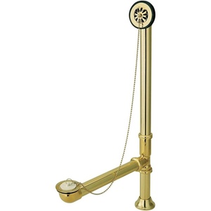 image:imageKingston Brass CC2093 Clawfoot Tub Waste amp Overflow Drain 20 Gauge Antique BrassPolished Brass