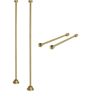 image:imageKingston Brass CCK487 Vintage Straight Supply Line with Wall Bracket Combo Brushed Brass