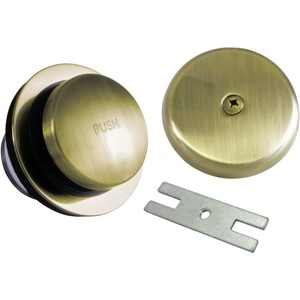 image:imageKingston Brass DTT5302A0 Easy Touch ToeTap Tub Drain Kit Matte BlackAntique Brass