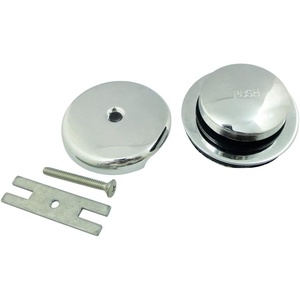 image:imageKingston Brass DTT5302A0 Easy Touch ToeTap Tub Drain Kit Matte BlackPolished Chrome