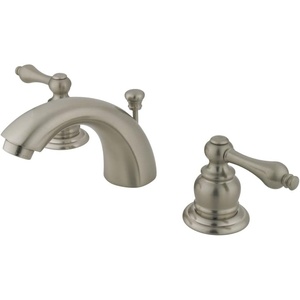 image:imageKingston Brass GKB941AL Magellan MiniWidespread Lavatory Faucet with Retail PopUp 4716 inch in Spout Reach Polished ChromeBrushed Nickel