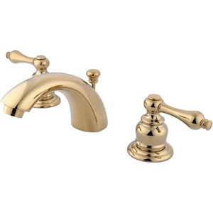 image:imageKingston Brass GKB941AL Magellan MiniWidespread Lavatory Faucet with Retail PopUp 4716 inch in Spout Reach Polished ChromePolished Brass