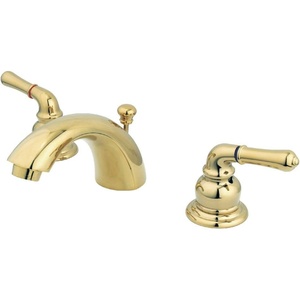 image:imageKingston Brass GKB954 Magellan Mini Widespread Lavatory Faucet with Retail Popup Chrome with Polished Brass Trim 45 x 4 x 206Polished Brass
