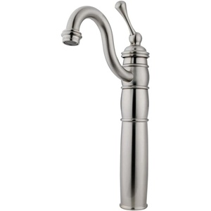image:imageKingston Brass KB1428BL Heritage Vessel Sink Faucet with Optional Cover Plate Brushed NickelBrushed Nickel