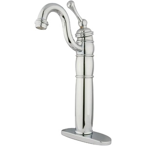 image:imageKingston Brass KB1428BL Heritage Vessel Sink Faucet with Optional Cover Plate Brushed NickelPolished Chrome