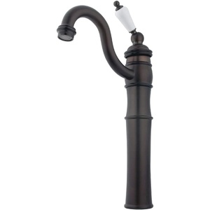 image:imageKingston Brass KB3422PL Victorian Vessel Sink Faucet with Handle and 4Inch Plate PolishedOil Rubbed Bronze