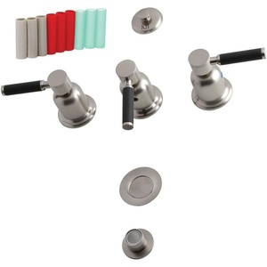 image:imageKingston Brass KB6320DKL Kaiser ThreeHandle Bidet Faucet Matte BlackBrushed Nickel