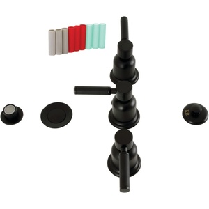 image:imageKingston Brass KB6320DKL Kaiser ThreeHandle Bidet Faucet Matte BlackMatte Black