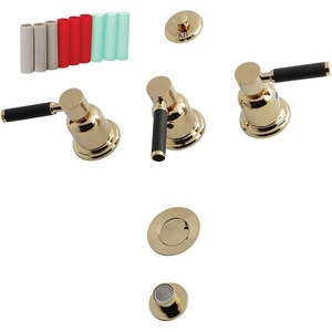 image:imageKingston Brass KB6320DKL Kaiser ThreeHandle Bidet Faucet Matte BlackPolished Brass