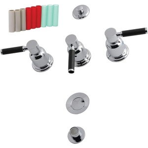 image:imageKingston Brass KB6320DKL Kaiser ThreeHandle Bidet Faucet Matte BlackPolished Chrome
