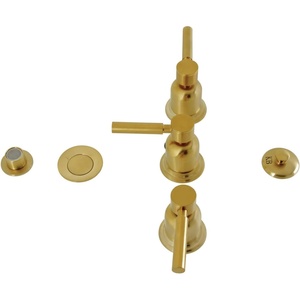 image:imageKingston Brass KB6320DL Concord ThreeHandle Bidet Faucet Matte BlackBrushed Brass