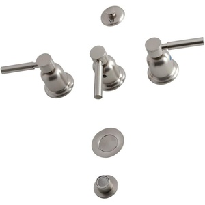 image:imageKingston Brass KB6320DL Concord ThreeHandle Bidet Faucet Matte BlackBrushed Nickel