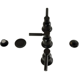 image:imageKingston Brass KB6320DL Concord ThreeHandle Bidet Faucet Matte BlackMatte Black