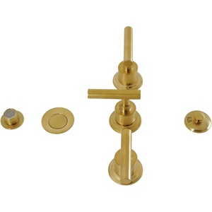image:imageKingston Brass KB6327CML Manhattan ThreeHandle Bidet Faucet Brushed BrassBrushed Brass