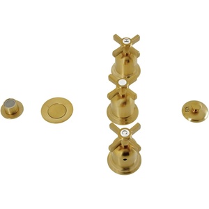 image:imageKingston Brass KB6327ZX Millennium ThreeHandle Bidet Faucet Brushed BrassBrushed Brass