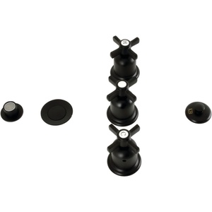 image:imageKingston Brass KB6327ZX Millennium ThreeHandle Bidet Faucet Brushed BrassMatte Black