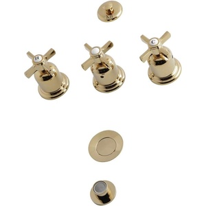 image:imageKingston Brass KB6327ZX Millennium ThreeHandle Bidet Faucet Brushed BrassPolished Brass