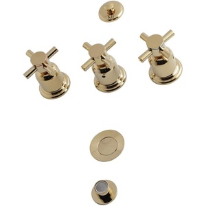 image:imageKingston Brass KB6328DX Concord ThreeHandle Bidet Faucet Brushed NickelPolished Brass