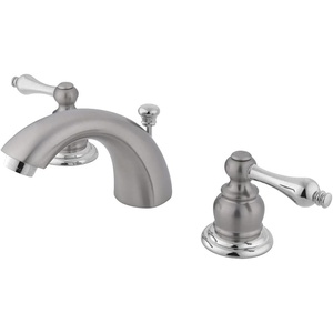 image:imageKingston Brass KB949AL Victorian MiniWidespread Lavatory Faucet Brushed Nickel with Polished Brass Trim 45 x 35 x 206Brushed NickelPolished Chrome
