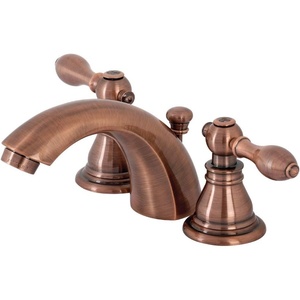 image:imageKingston Brass KB958ACL American Classic MiniWidespread Bathroom Faucet with Plastic PopUp Brushed NickelAntique Copper