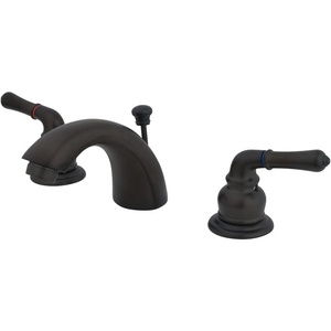 image:imageKingston Brass KB959 Magellan II 4Inch to 8Inch Mini Widespread Lavatory Faucet with Metal lever handle Polished Brass and Brushed NickelOil Rubbed Bronze