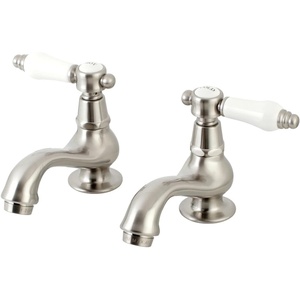 image:imageKingston Brass KS1101BPL Basin Tap Faucet with Lever Handle Polished ChromeBrushed Nickel