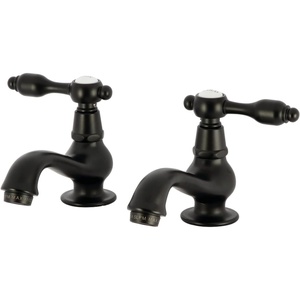 image:imageKingston Brass KS1101TAL Tudor Basin Tap Faucet Polished ChromeMatte Black
