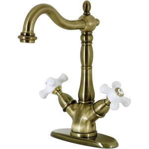 image:imageKingston Brass KS1493PX Vessel Sink Faucet Antique BrassAntique Brass