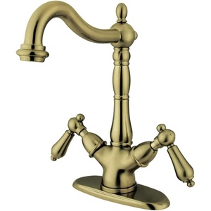 image:imageKingston Brass KS1496AL Heritage 2Handle Vessel Sink Faucet Polished NickelAntique Brass