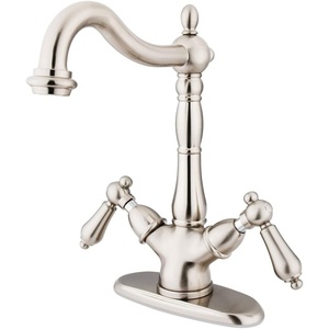 image:imageKingston Brass KS1496AL Heritage 2Handle Vessel Sink Faucet Polished NickelBrushed Nickel