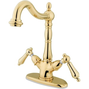 image:imageKingston Brass KS1496AL Heritage 2Handle Vessel Sink Faucet Polished NickelPolished Brass